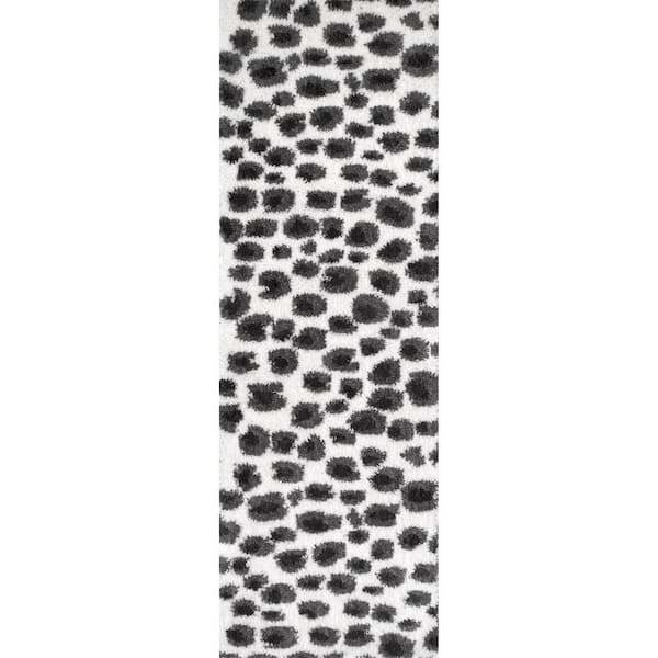 Lennon Cozy Shag Leopard Beige 2 ft. 8 in. x 8 ft. Indoor Runner Rug