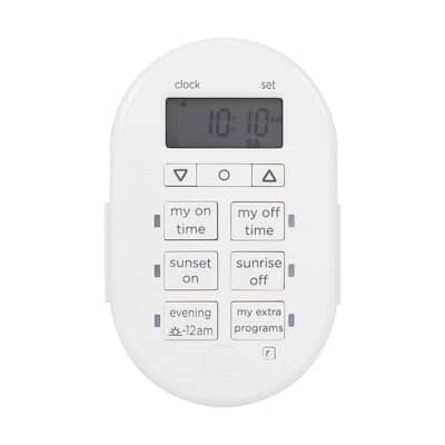 Westek 7 Day Programmable Indoor Plug-In Digital Wi-Fi Enabled Timer, White  SMARTPLUG1 - The Home Depot