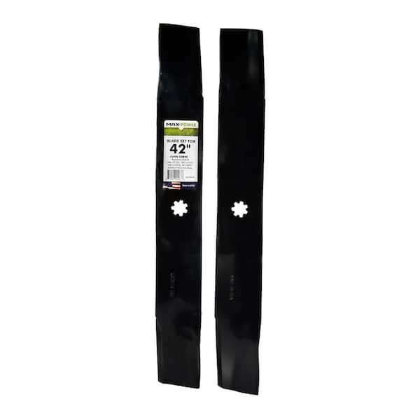 2 Heavy Duty Blades for 42 in. Cut John Deere Mowers Replaces OEM #'s AM137327, AM141032, AM141034, M154061, M154062