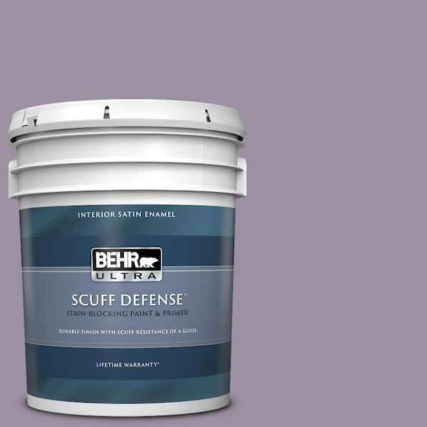 BEHR ULTRA 5 gal. #660F-5 Amethyst Phlox Extra Durable Satin Enamel Interior Paint & Primer