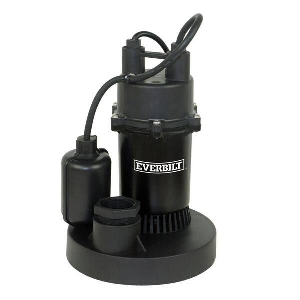 Everbilt 1/4 HP Submersible Sump Pump with Tether