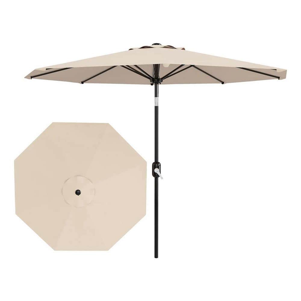 10 ft. Patio Umbrella, Waterproof and UV Protection Round Market Umbrella in Beige with Crank Lift and Tilt price history on PriceWatchPro