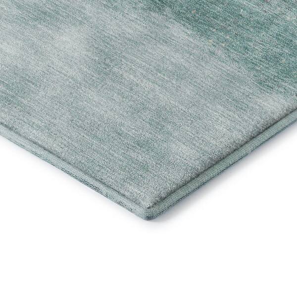 Mayfield Premium Machine Washable Abstract AMF2214 Teal 2 ft. x 3 ft. Accent Rug
