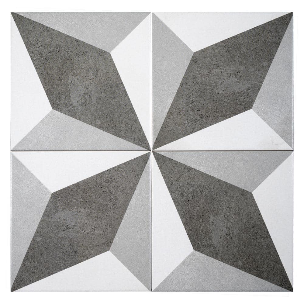 Luv Tender 8" Gray Glazed Porcelain Tile