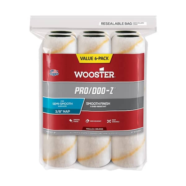 9 in. x 3/8 in. Pro/Doo-Z High-Density Woven Roller Cover (6-Pack)