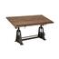 Litton Lane 33 in. x 71 in. Dark Brown Industrial Rectangular Dining ...