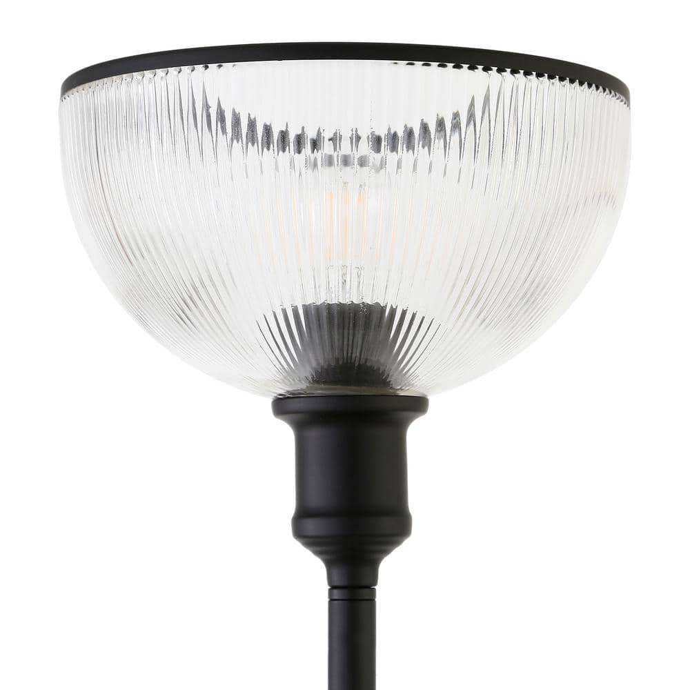 Francis 65" Bronze Torchiere Floor Lamp with Clear Glass Shade