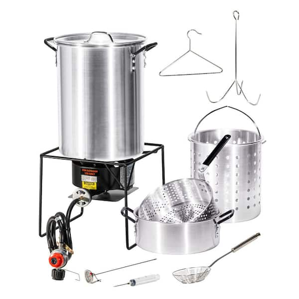 Barton 4-in-1 30 qt. Turkey Fryer and 10 qt. Fish Fryer Boiler Steamer ...