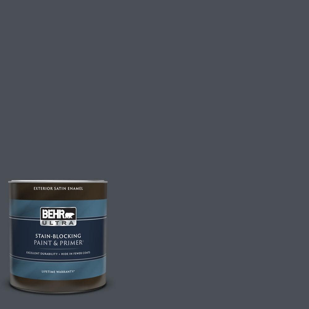 Behr Ultra 1 Qt Ppu15 20 Poppy Seed Satin Enamel Exterior Paint Primer 985304 The Home Depot