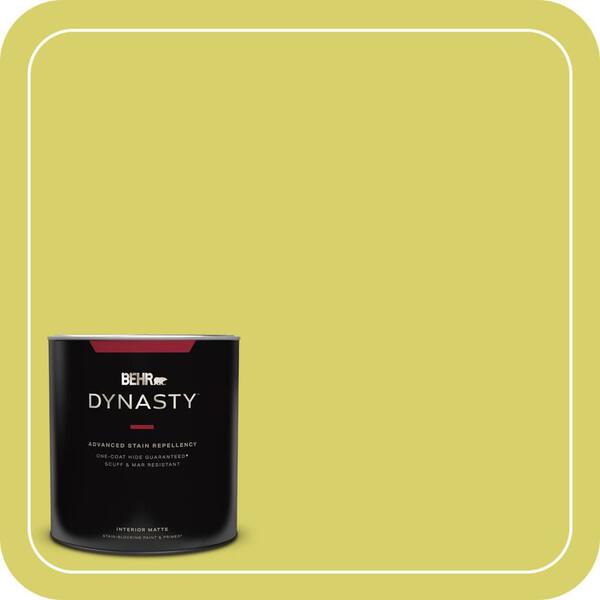 1 qt. #P340-4 Lime Tree Matte Interior Stain-Blocking Paint and Primer
