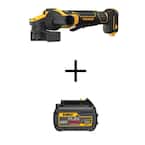 20-Volt MAX Cordless Brushless 4-1/2 - 5 in. Paddle Switch Angle Grinder w/FLEXVOLT Advantage (Tool Only) w/6 Ah Battery