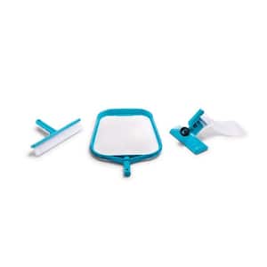 Basic Pool Debris Cleaning Kit with Wall Brush and Vacuum Head