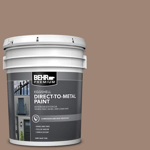 BEHR PREMIUM 5 gal. #PPU5-16 Earthnut Eggshell Direct to Metal Interior/Exterior Paint