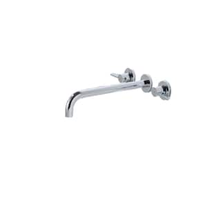 2-Handle Wall Mount Roman Tub Faucet in Brushed Chrome
