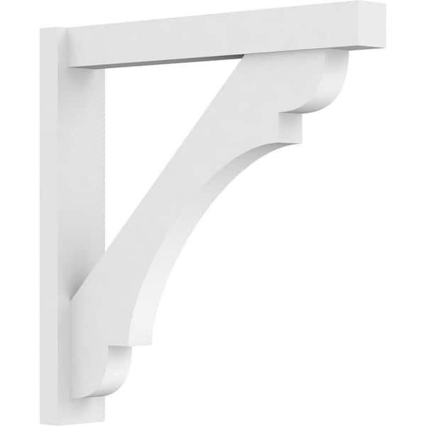 Ekena Millwork Olympic 5 in. W x 30 in. H x 30 in. D Signature Urethane Polyurethane Outlooker with Block Ends