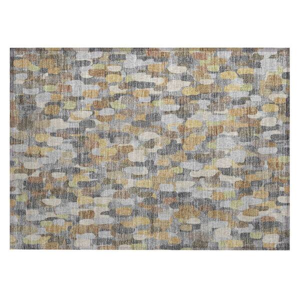Chantille Machine Washable Indoor/Outdoor Abstract ACN2451 Gray 2 ft. x 3 ft. Accent Rug