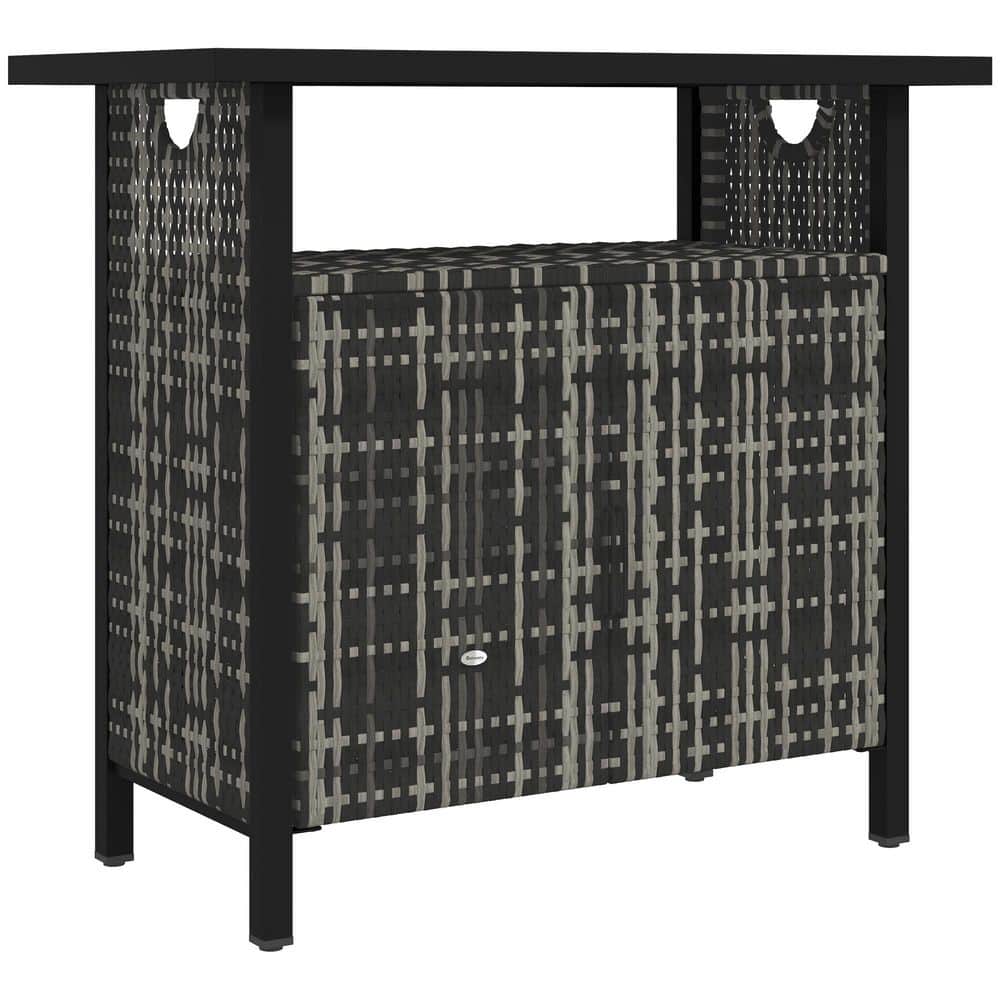46 gal. Outdoor Pool Towel Storage Cabinet Organizer, Deck Box with Cabinet