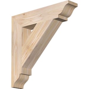 3.5 in. x 18 in. x 18 in. Douglas Fir Traditional Smooth Bracket
