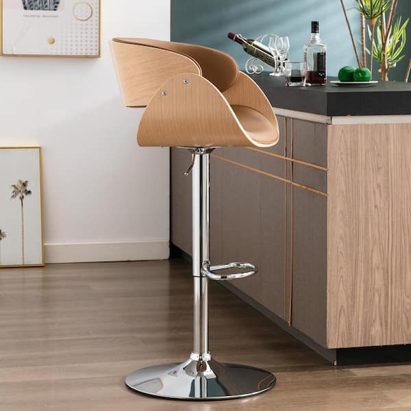 SUPERJARE Drafting Chair with Back, Adjustable Foot Rest Rolling Stool