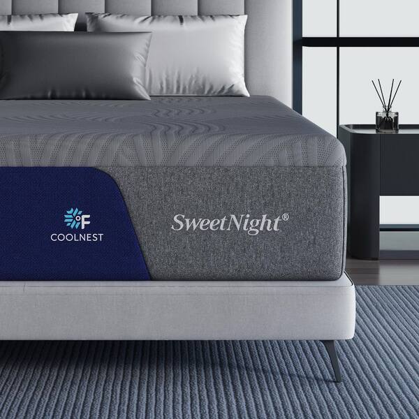Sweetnight Coolnest King Medium Memory Foam 16 in. Mattress Bed-in