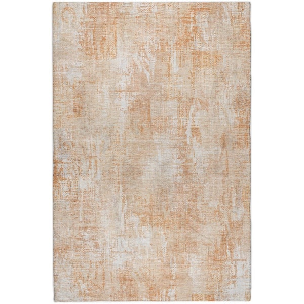 Dream Shag Premium Machine Washable Abstract ADS725 Coral 5 ft. x 7 ft. 6 in. Area Rug