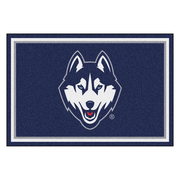 FANMATS NCAA - University of Connecticut Blue 8 ft. x 5 ft. Indoor Area Rug