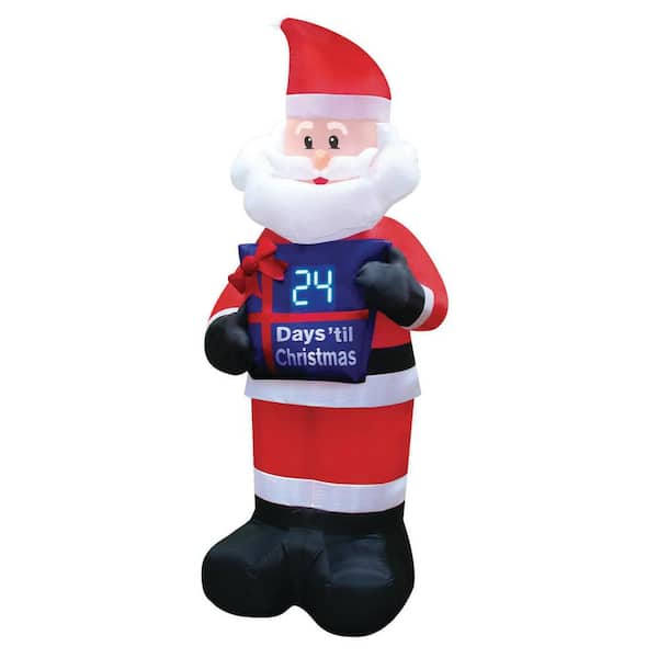 Unbranded 6 ft. H Santa with Electronic Count Down Sign