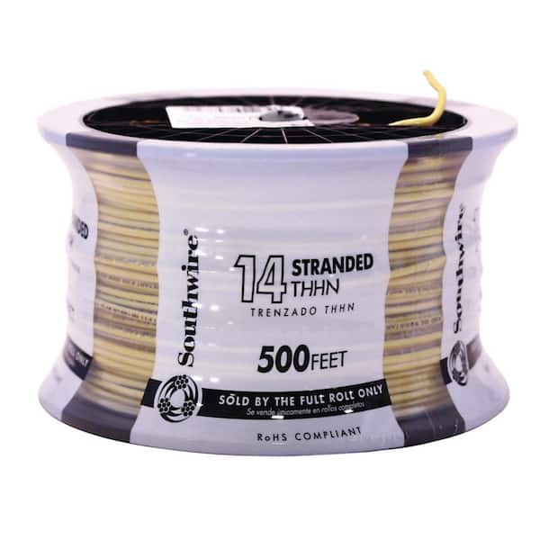 Southwire 500 ft. 14-Gauge Yellow Stranded CU THHN Wire