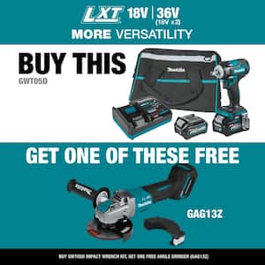 40-Volt Max XGT Brushless Cordless 4-Speed 1/2 in. Impact Wrench Kit, 2.5Ah with bonus XGT Brushless 5in. Angle Grinder