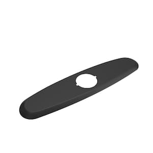Traditional 10 in. x 2.5 in. Kitchen Faucet Deck Plate Oval in Matte Black