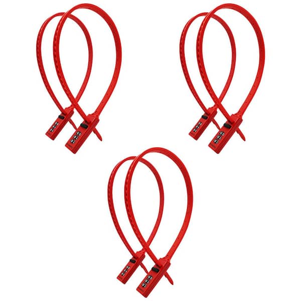 Badger, All-Purpose Cable Tie Combination Padlock (19 in.) (6-Pack)