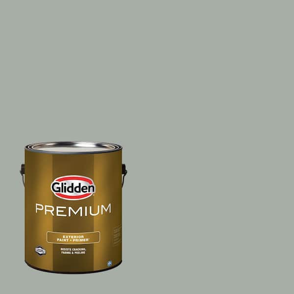 Glidden Premium 1 gal. Light Drizzle PPG1033-4 Satin Exterior Latex Paint