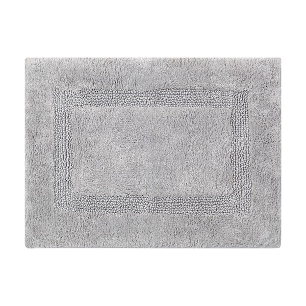Nautica Peniston Gray Solid Cotton Rectangle 2Piece Bath Rug Set