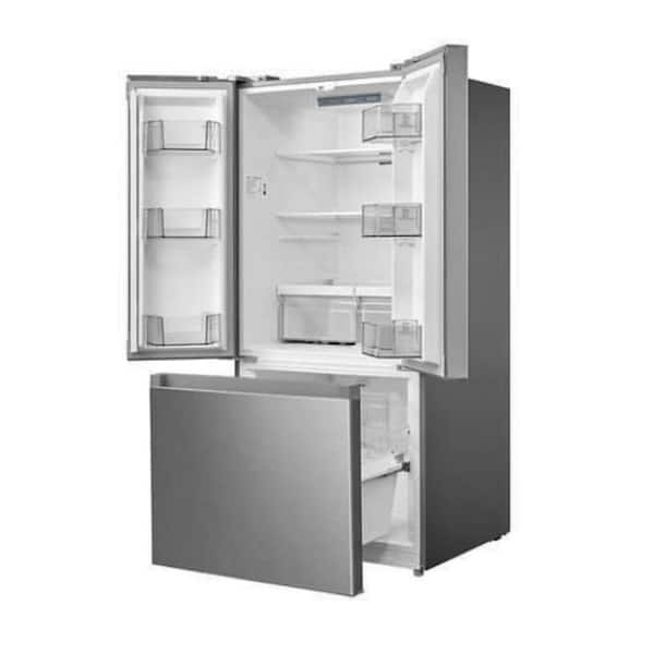 Crosley 30 in. 18.4 cu. ft. French Door with Pocket Handle Design with Adjustable Door Bins and Ice Maker Ready in Stainless CFDMH1834AS