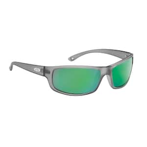 Slack Tide Polarized Sunglasses Granite Frame with Amber Green Mirror Lens