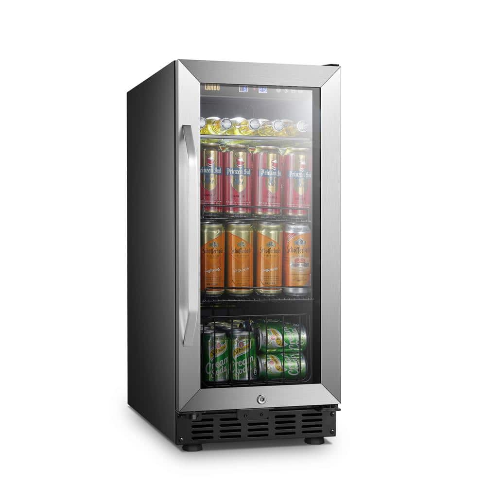 LANBO Beverage Refrigerator 15 in. 70 Can Single Zone Beverage Cooler ...