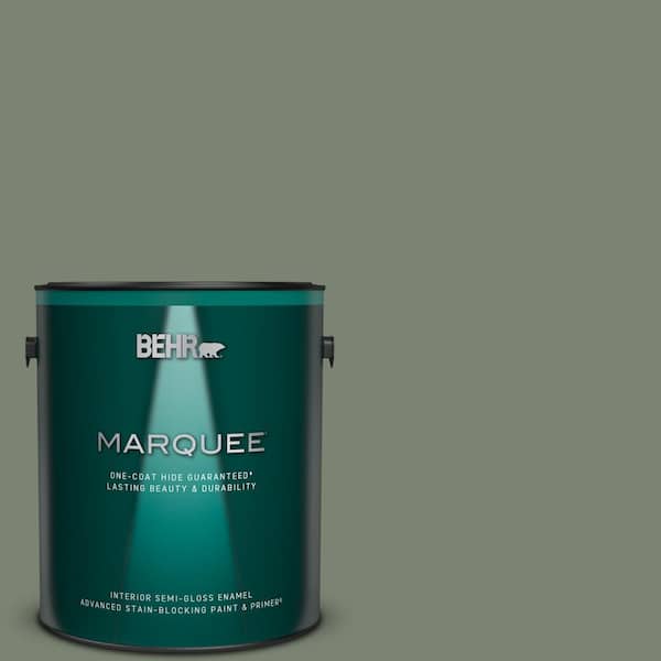 Glidden Total Interior Wall Paint & Primer All-in-One, Light Sage/Green,  Semi-Gloss, 1 Gallon 