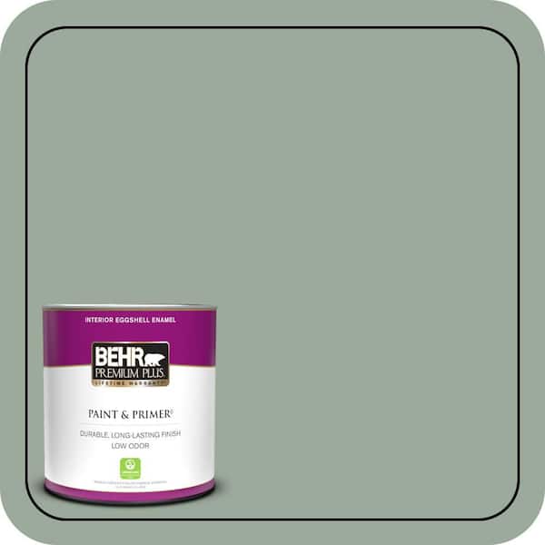 BEHR PREMIUM PLUS 1 qt. #450F-4 Scotland Road Eggshell Enamel Low Odor Interior Paint & Primer