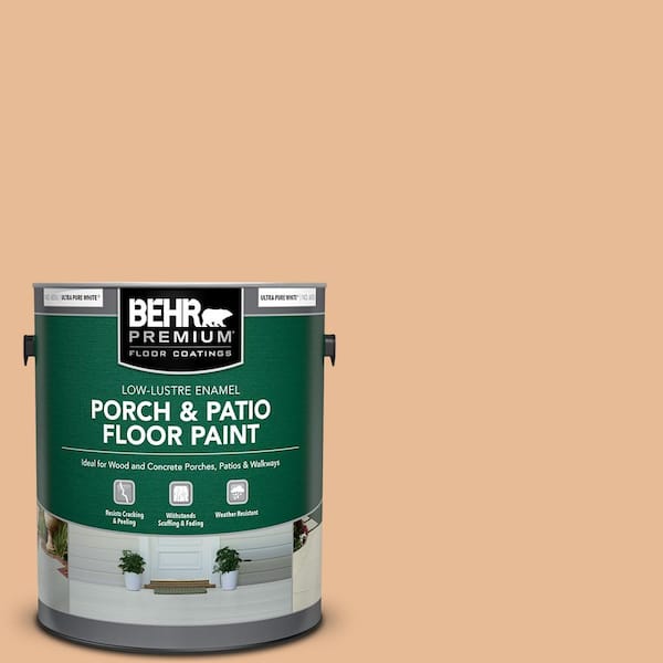 BEHR PREMIUM 1 gal. #280C-3 Fresh Praline Low-Lustre Enamel Interior/Exterior Porch and Patio Floor Paint