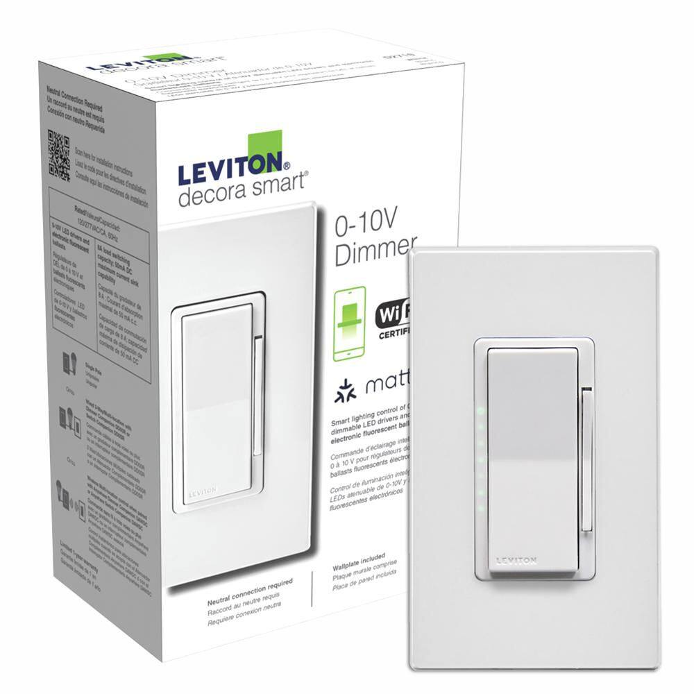 White Decora Smart 0-10 V Smart Slide and Push Dimmer Switch, LED and Incandescent Bulbs, Wi-Fi, Neutral Wire Required price history on PriceWatchPro