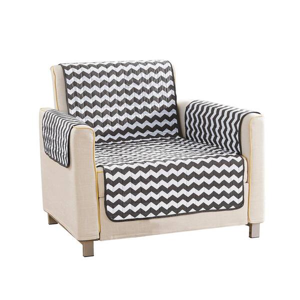 QuickFit Fifi Water Resistant Grey Fit Polyester Fit Chair Slip Cover