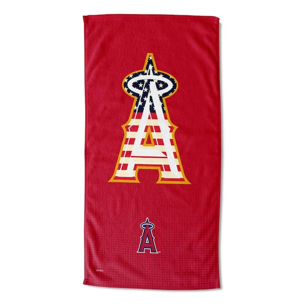 THE NORTHWEST GROUP MLB Angels Celebrate Series Printed Cotton/Polyester Blend Multicolor Beach Towel