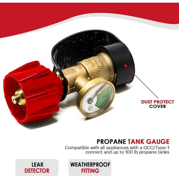 For Propane Tank Gas Cylinder Gas Gauge, Universal Propane Tank Gauge [100%  Solid Brass], New Red B09G97G35C - The Home Depot