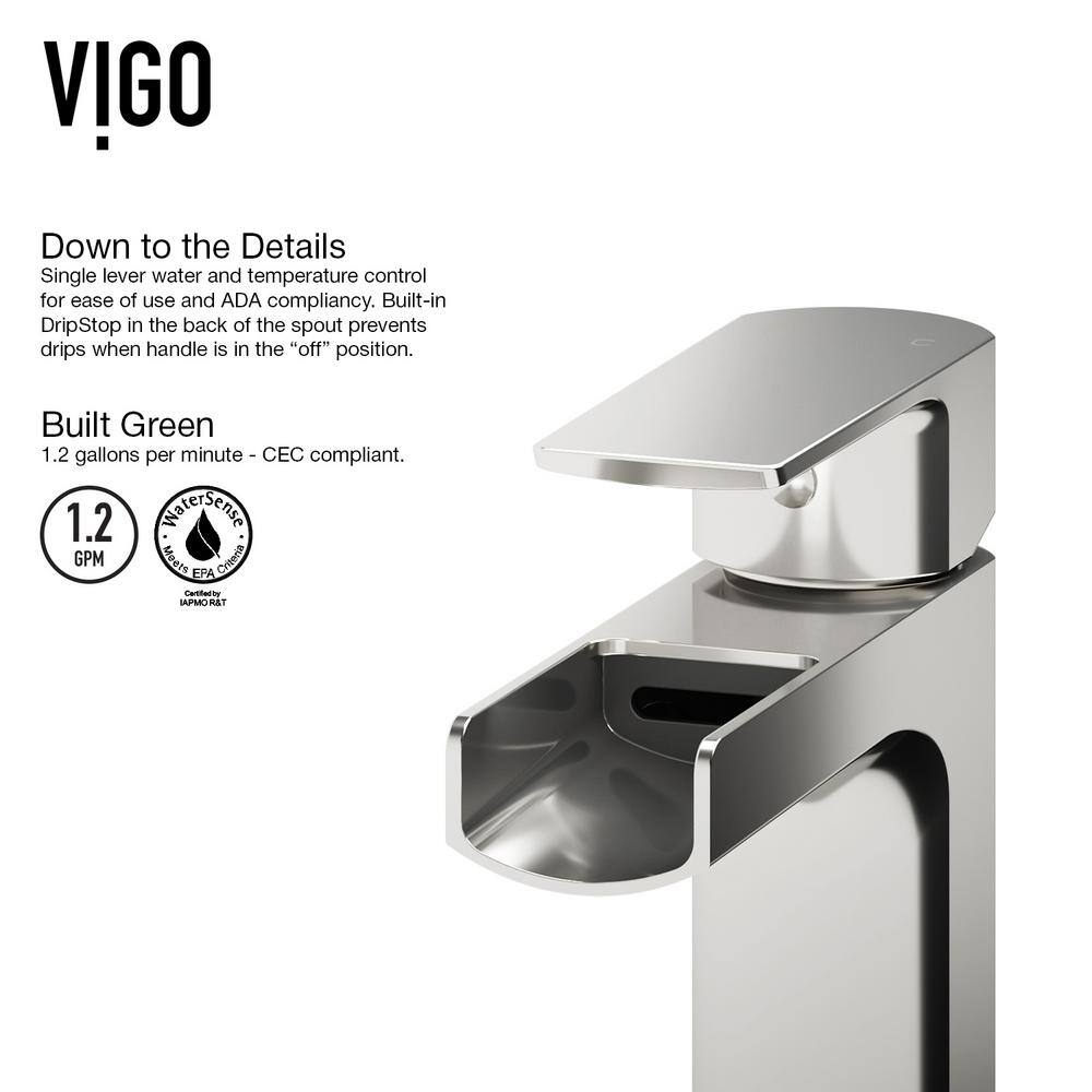 White Matte Stone Rectangular Vessel Sink with Brushed Nickel Faucet