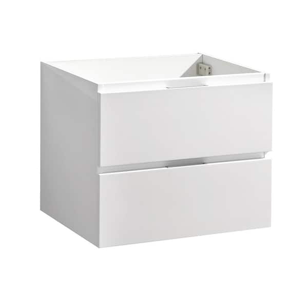 Fresca Valencia 24 in. W Wall Hung Bathroom Vanity Cabinet in Glossy White