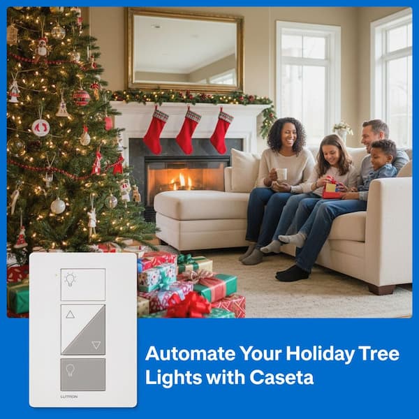 Caseta Smart Lighting Lamp Dimmer Switch Starter Kit with Smart Hub (P-BDG-PKG1P)