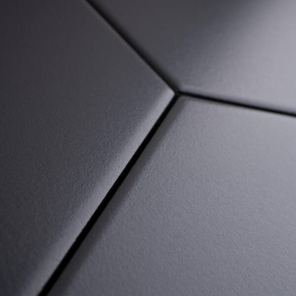 MOLOVO Kenzo Black Hexagon 7.7 in. x 8.9 in. Matte Porcelain Tile