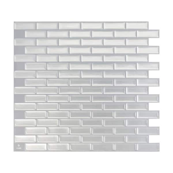 Smart Tiles Murano Inox 10 2 In W X 9, Kitchen Wall Tiles Home Depot