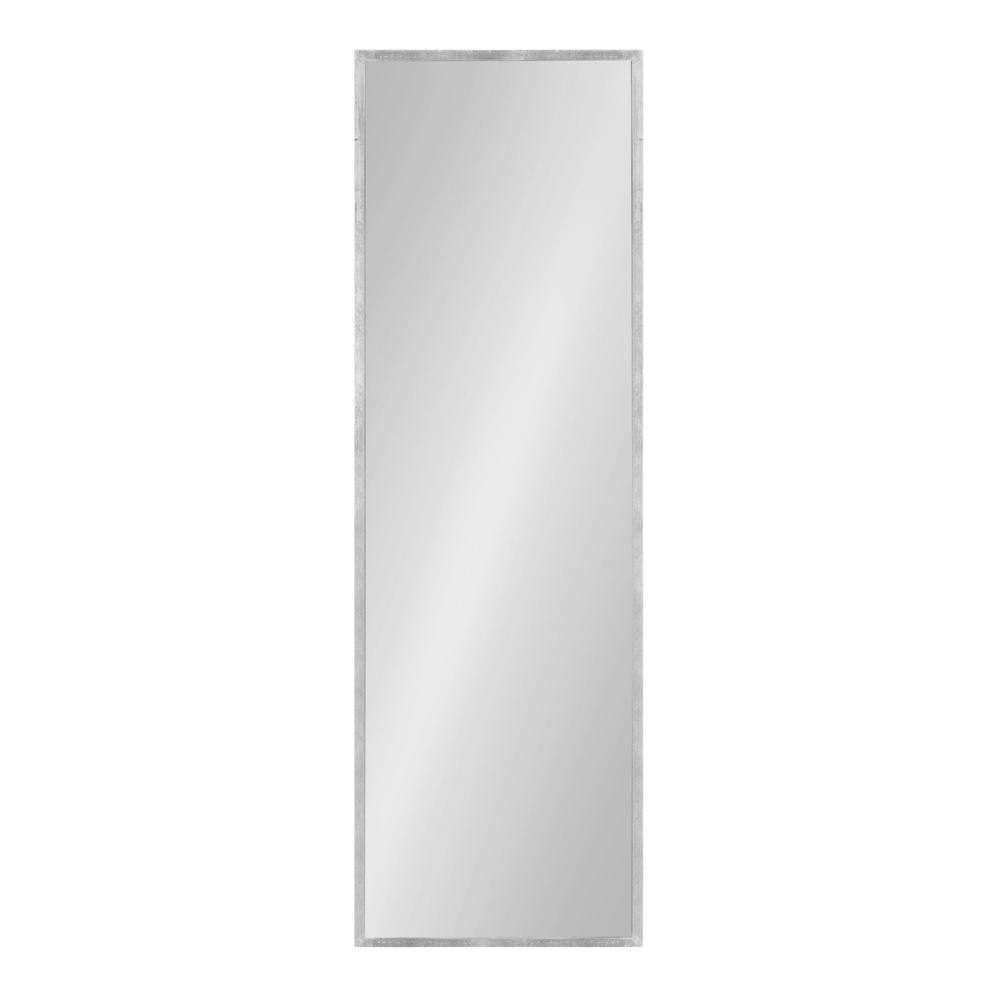 Travis Silver Rectangular Wood Framed Wall Mirror
