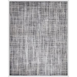Eden Collection Modern Marvel Ivory 5 ft. x 7 ft. Machine Washable Abstract Indoor Area Rug
